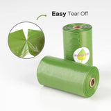 RoseBB green biodegradable dog poop waste bags 9x13 inches, 8 rolls of 15 bags totaling 120 count - view 8