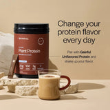 Three Gainful Rich Chocolate protein flavor packets in 7-pack sets against a white background - view 4