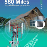 WU-MINGLU black amplified indoor outdoor TV antenna with 30ft coaxial cable and Smart IC Chip signal booster - view 3