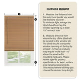 Achim pearl white vinyl cordless mini blind 40x64 inches installed on window with light filtering through slats - view 5
