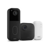 Blink Video Doorbell and Outdoor 4 wireless security camera system with Sync Module Core, batteries, and mounting hardware, black - view 4