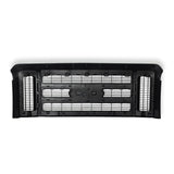 Matte black ABS front upper grille for 2008-2010 Ford F-250 F-350 F-450 Lariat Super Duty, part 7C3Z-8200-BA - view 5