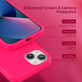 K Tomoto hot pink liquid silicone shockproof case for iPhone 13 with raised bezels and microfiber lining interior - view 3