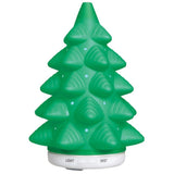Green Christmas tree shaped ultrasonic essential oil diffuser with glowing LED lights, 6x9 inches, by Pure Essential Oil Works - view 3