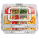 DAOTENGQL 8-Compartment Snackle Box Container with Lid & Handle — 2 Pack