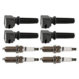 TRQ 8-piece ignition coil and iridium spark plug kit for 2017-2021 Ford Fusion and EcoSport in black packaging - view 3