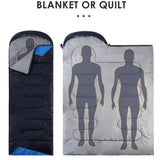 JEAOUIA Lightweight 3-Season Waterproof Sleeping Bag with Compression Sack — view 4 of 7