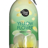 SHOWERMATE 1.2L yellow bottle of Freesia Jasmine moisturizing body wash for all skin types, 40.57 fl oz