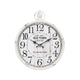 Menterry 11.8in Retro Farmhouse Wall Clock – Silent Antique White