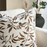 Alerfa Beige Floral Chenille Lumbar Throw Pillow Cover 12x20 In — view 4 of 8