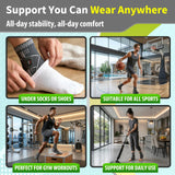 Blitzu Ankle Brace Compression Sleeve with Arch Support – Medium, Black — view 6 of 7