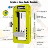 Sebupar Door Hinge Jig Mortiser Router Template Kit – Fits 3" to 5" Hinges – Open Box — view 2 of 8