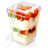 5 oz Plastic Dessert Cups with Lids & Spoons — Set of 20 | BPA-Free — view 1 of 7
