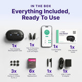 Soundbright Discovery black RIC Bluetooth hearing aids with rechargeable charging case, pair for both ears - view 2