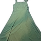 Green Sleeveless A-Line Dress Size L – Leg Slit & Tie Straps