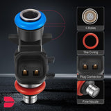 Set of 6 new BDFHYK fuel injectors part 0280158233 with black connectors for 3.6L V6 engines - view 3
