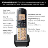 Panasonic KX-TGB810S black and silver compact cordless phone with base and handset, DECT 6.0 caller ID - view 5