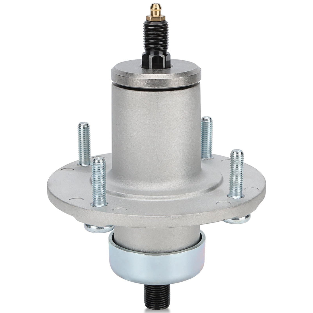 Silver alloy steel mower blade spindle assembly AM137483 compatible with John Deere X300 X350 Z200 series mowers