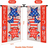 4th of July Patriotic Garden Flag 12x18" Double-Sided Burlap Stars & Stripes — view 3 of 7