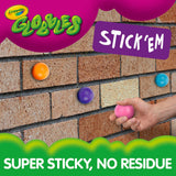 Six multicolor Crayola Globbles squishy sticky fidget balls in packaging, sensory stress relief toys for kids - view 6
