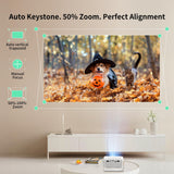 YOTON Y3 yellow mini projector with 360-degree rotating stand, compact 317g portable home theater projector - view 4