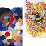 Two 5D diamond painting kits with butterfly and honeybee designs on 12x16 inch canvases with round full drill resin diamonds