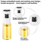 Three clear 120ml glass oil sprayer mister bottles with dust-proof rotating caps, SweeHo 3-pack set - view 2