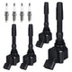 GYbenzi 4 Ignition Coils & Iridium Spark Plugs Kit for VW & Audi 1.8L 2.0L