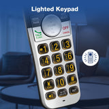 VTech VG231 silver and black cordless DECT 6.0 landline phone with large backlit keypad and base unit - view 5