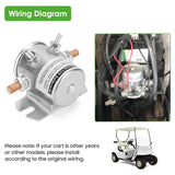 10L0L 12V 250A 4-terminal starter solenoid relay 16542-G1 with nickel-plated cover and flat mount bracket for EZGO Marathon golf cart - view 5