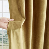 BULBUL Gold Velvet Blackout Curtains 84x52 – 2-Panel Grommet Set — view 7 of 8
