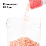 OXO Good Grips white square tall airtight POP container 6 quart with push-button lid for pantry food storage - view 8