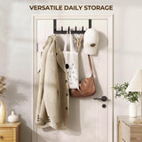 Optish 12-Hook Over-the-Door Rack – No Drill Matte Black Organizer — view 5 of 7
