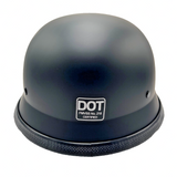 ZGMZLBBD German Style Half Helmet DOT Approved Matte Black with Goggles – Large — view 8 of 8