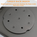 Black metal flat top griddle 14x32 inches with raised sides and grease drain groove for Camp Chef two-burner stove - view 6