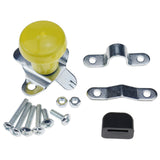 DVPARTS yellow vinyl tractor steering wheel spinner knob with ball bearing, part number WSV123Y, on white background - view 2