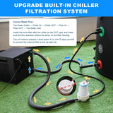 AS ColdPlunge white polypropylene filter housing with twist-off lid, three 5-inch 20-micron cartridges and two MNPT fittings for ice bath - view 5