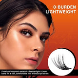 VYRILA 240 individual DIY lash clusters in mixed 8-16mm lengths with C curl and 3D wispy faux mink finish, black - view 2
