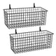 Kinlink Extra Large Black Metal Wire Hanging Wall Baskets – Set of 2
