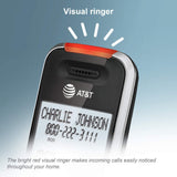 AT&T BL102-2 DECT 6.0 cordless phone system with 2 silver handsets, base unit, and chargers, open box - view 3