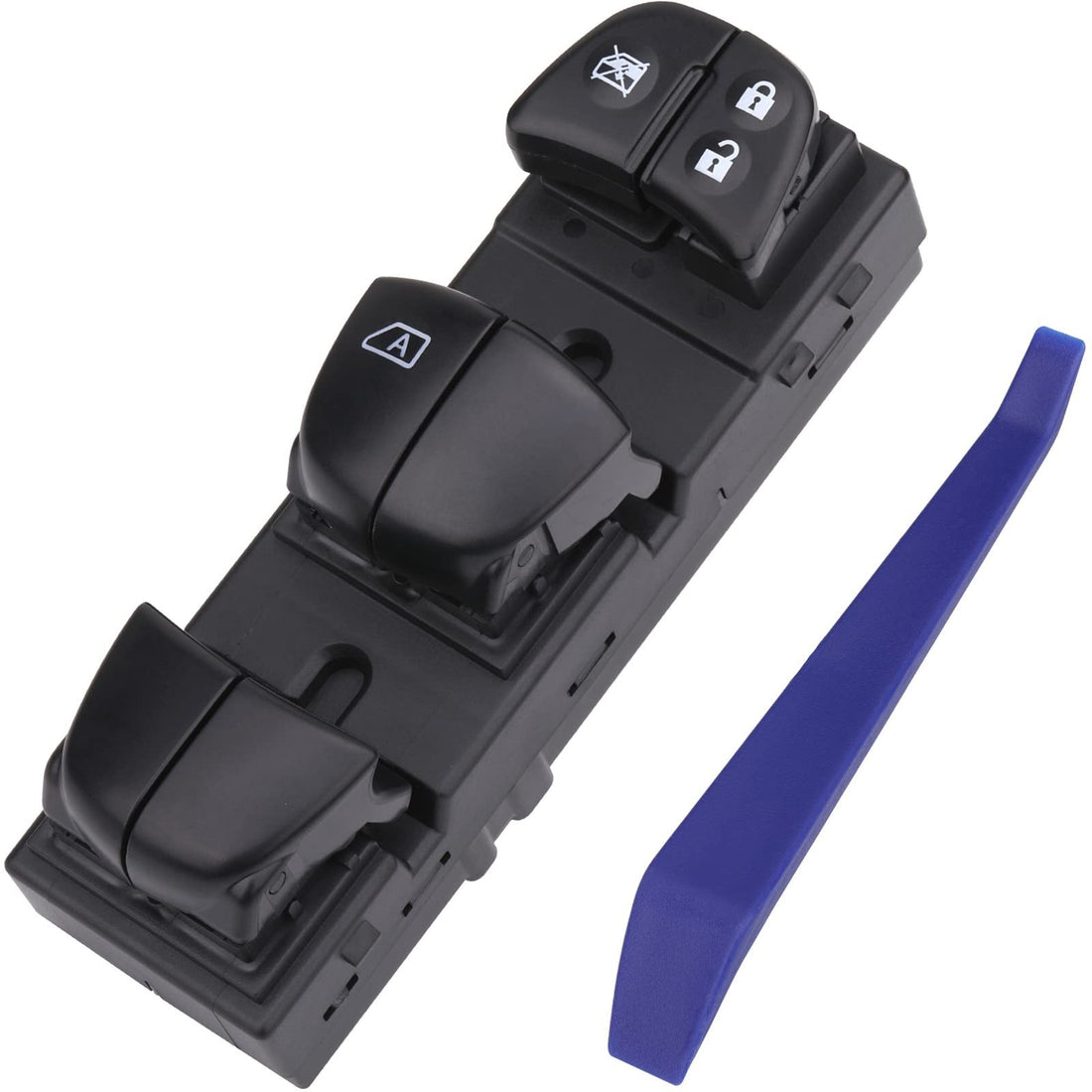 Obaee black 6-button driver power window switch with orange backlight and 3+16 pin connector for Nissan Altima Sentra