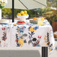 Joybest 60x104 Waterproof Floral Tablecloth with Zippered Umbrella Hole