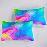 AILONEN 3-piece tie dye kids twin duvet cover set with two pillowcases, multicolor hip hop pattern on microfiber bedding - view 3