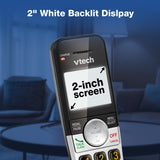 VTech VG231 silver and black cordless DECT 6.0 landline phone with large backlit keypad and base unit - view 4