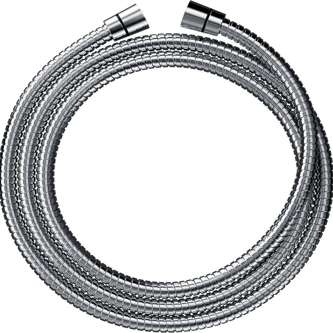 SparkPod 79-inch chrome stainless steel handheld shower hose with brass connectors and 1/2 inch NPT fittings