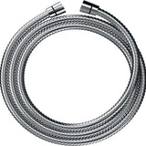 SparkPod 79-inch chrome stainless steel handheld shower hose with brass connectors and 1/2 inch NPT fittings