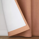 Room Essentials 42x63 inch heathered orange room darkening thermal curtain panel with rod pocket on window - view 2