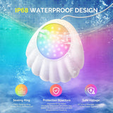 LOFTEK 10W RGB LED submersible pool light glowing multicolor underwater with 33ft cord and remote control - view 7