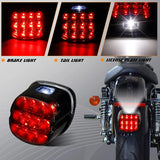 Smoked black LED rear tail light unit for Harley-Davidson Dyna Softail Touring with integrated brake and running light - view 4