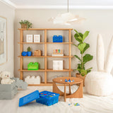 LEGO white stackable brick storage box shaped like a giant 8-stud LEGO brick with hinged lid, 12-liter capacity - view 2
